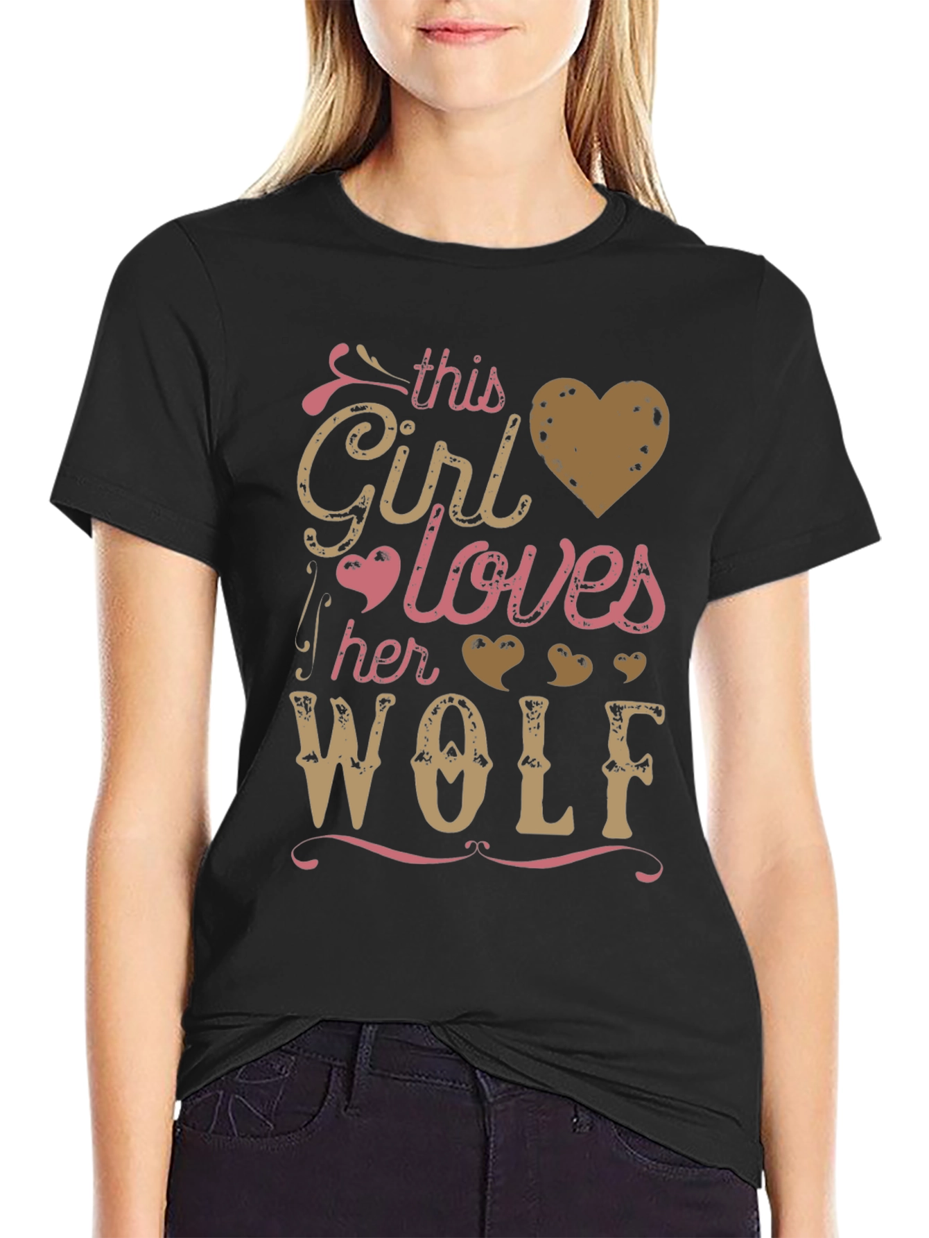 This Girl Loves Her Wolf Graphic Tee