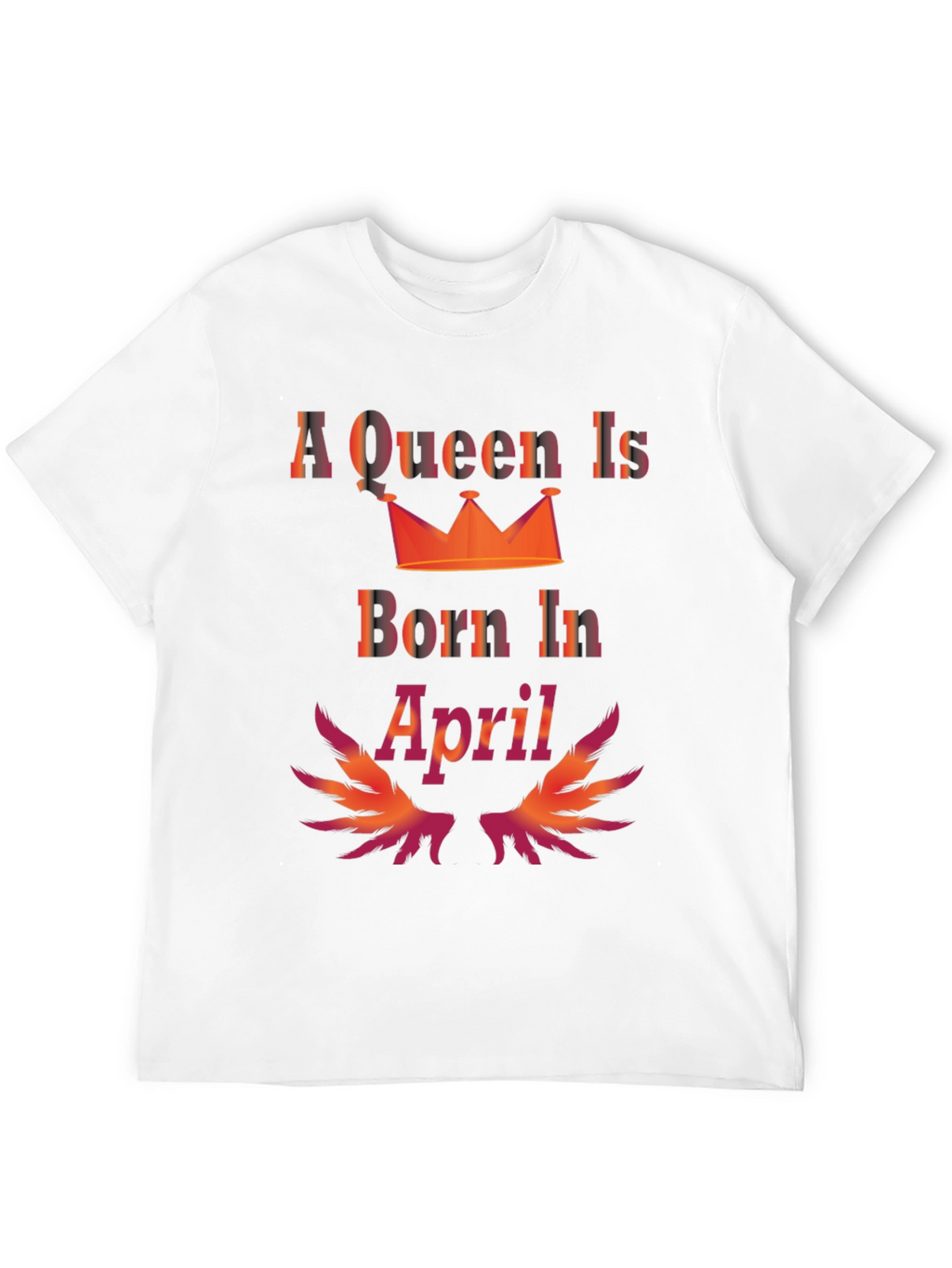 Queen Born in April Black T-Shirt