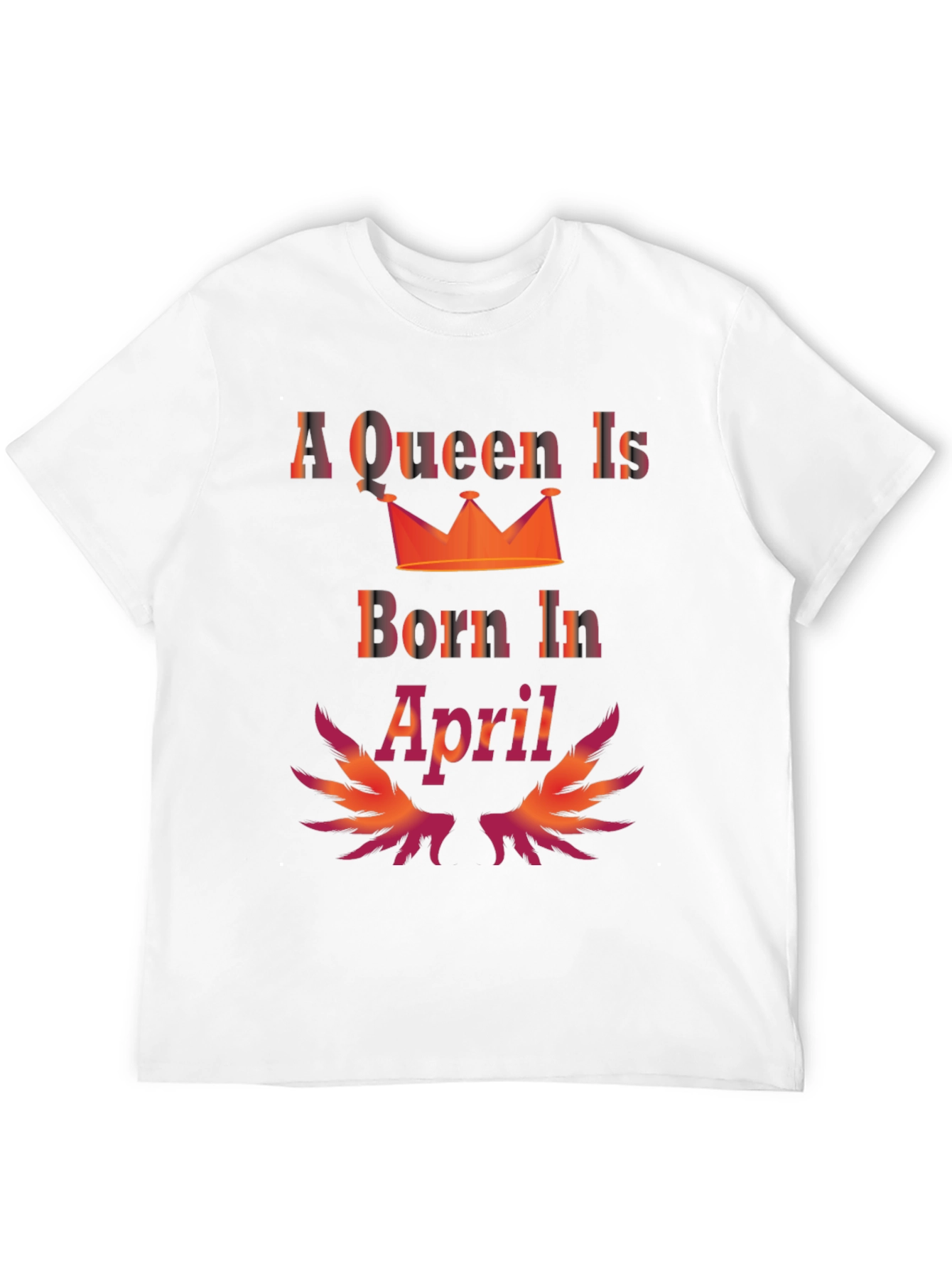 Queen Born in April Black T-Shirt