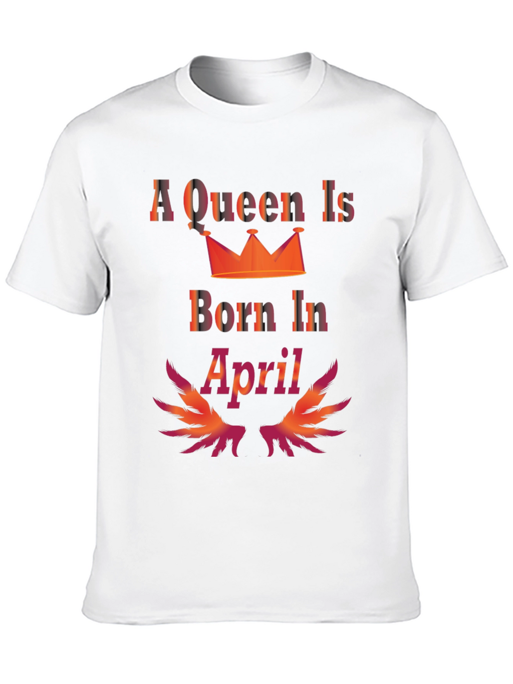 Queen Born in April Black T-Shirt