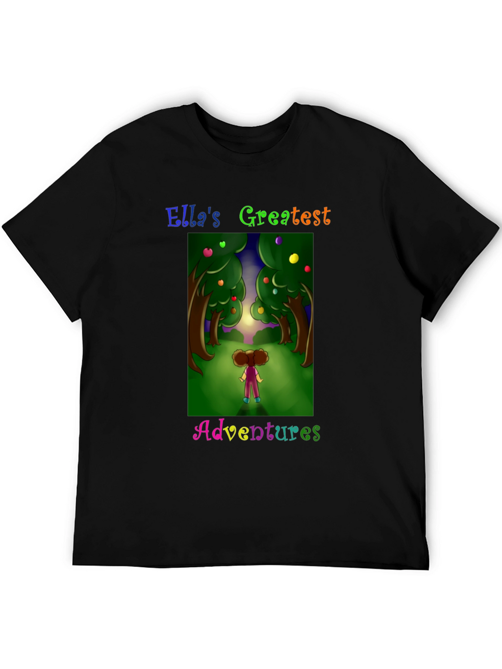 Ellas Adventures Graphic Tee -  Black Cotton T-Shirt