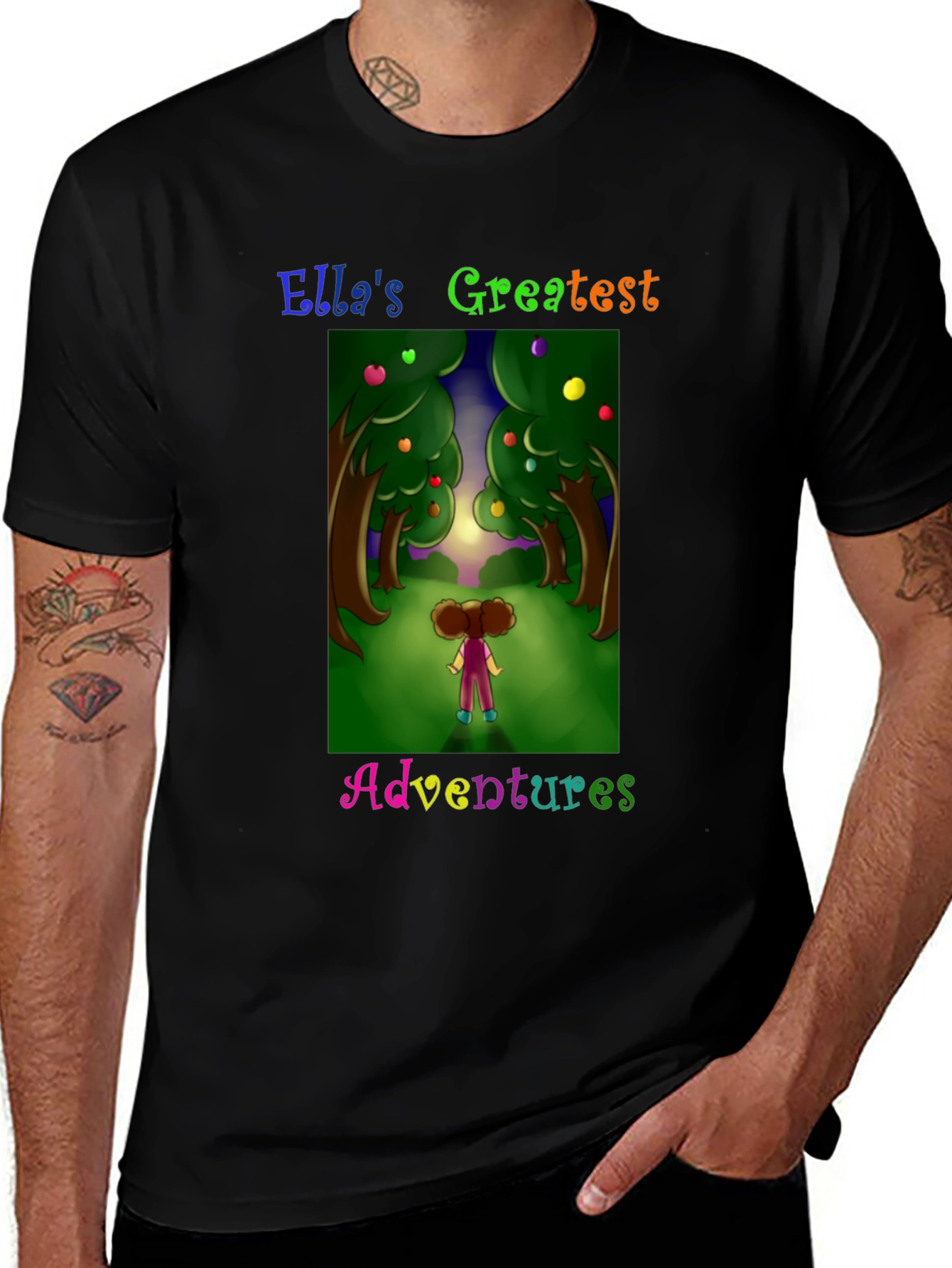 Ellas Adventures Graphic Tee -  Black Cotton T-Shirt