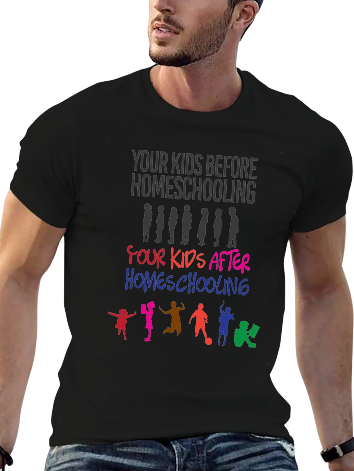 Homeschooling Kids Graphic Tee - Educational Humor T-Shirt