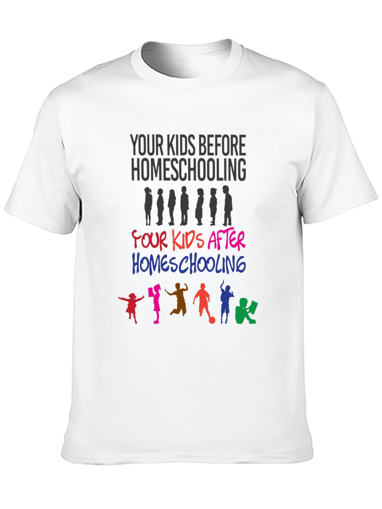 Homeschooling Kids Graphic Tee - Educational Humor T-Shirt