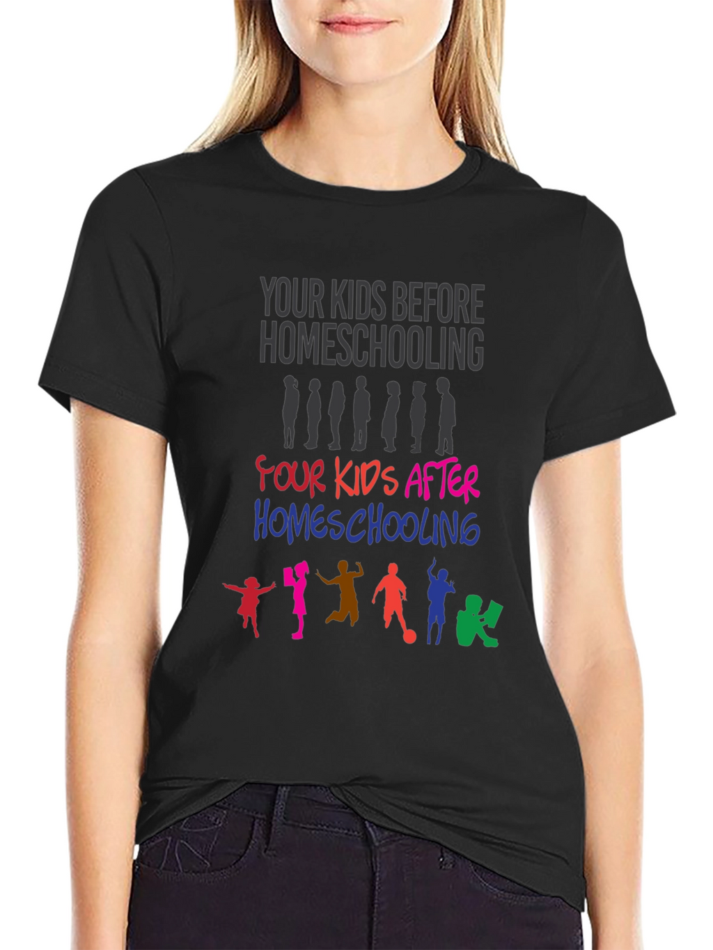 Homeschooling Kids Graphic Tee - Educational Humor T-Shirt