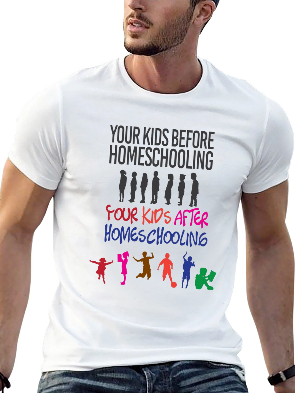Homeschooling Kids Graphic Tee - Educational Humor T-Shirt
