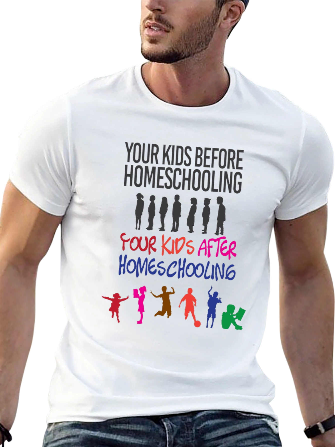 Homeschooling Kids Graphic Tee - Educational Humor T-Shirt