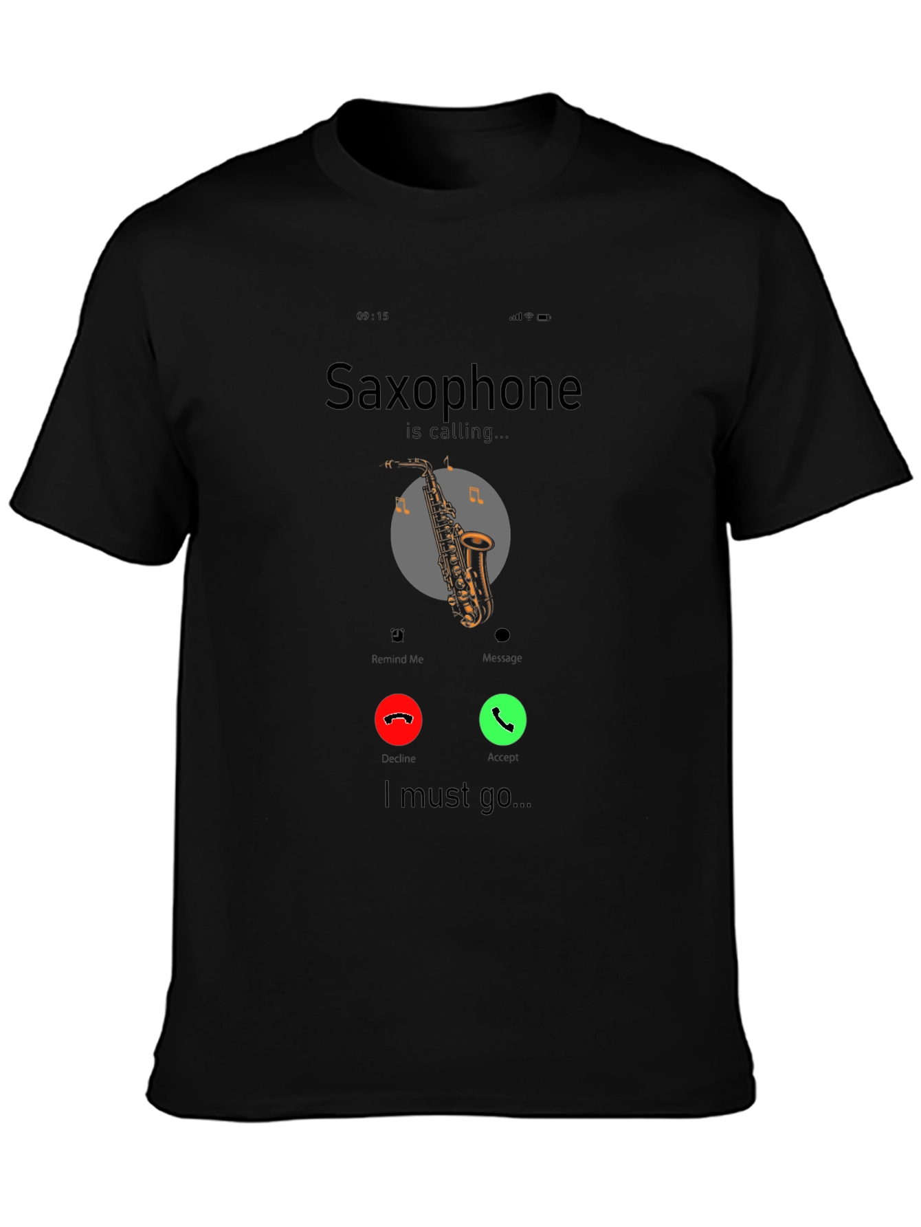 Saxophone Calling Graphic T-Shirt - Music Lover Tee