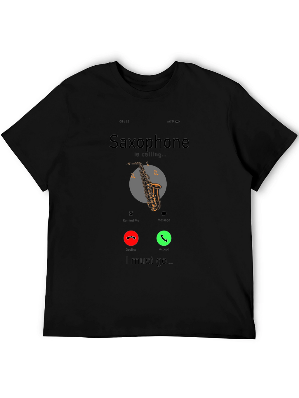 Saxophone Calling Graphic T-Shirt - Music Lover Tee