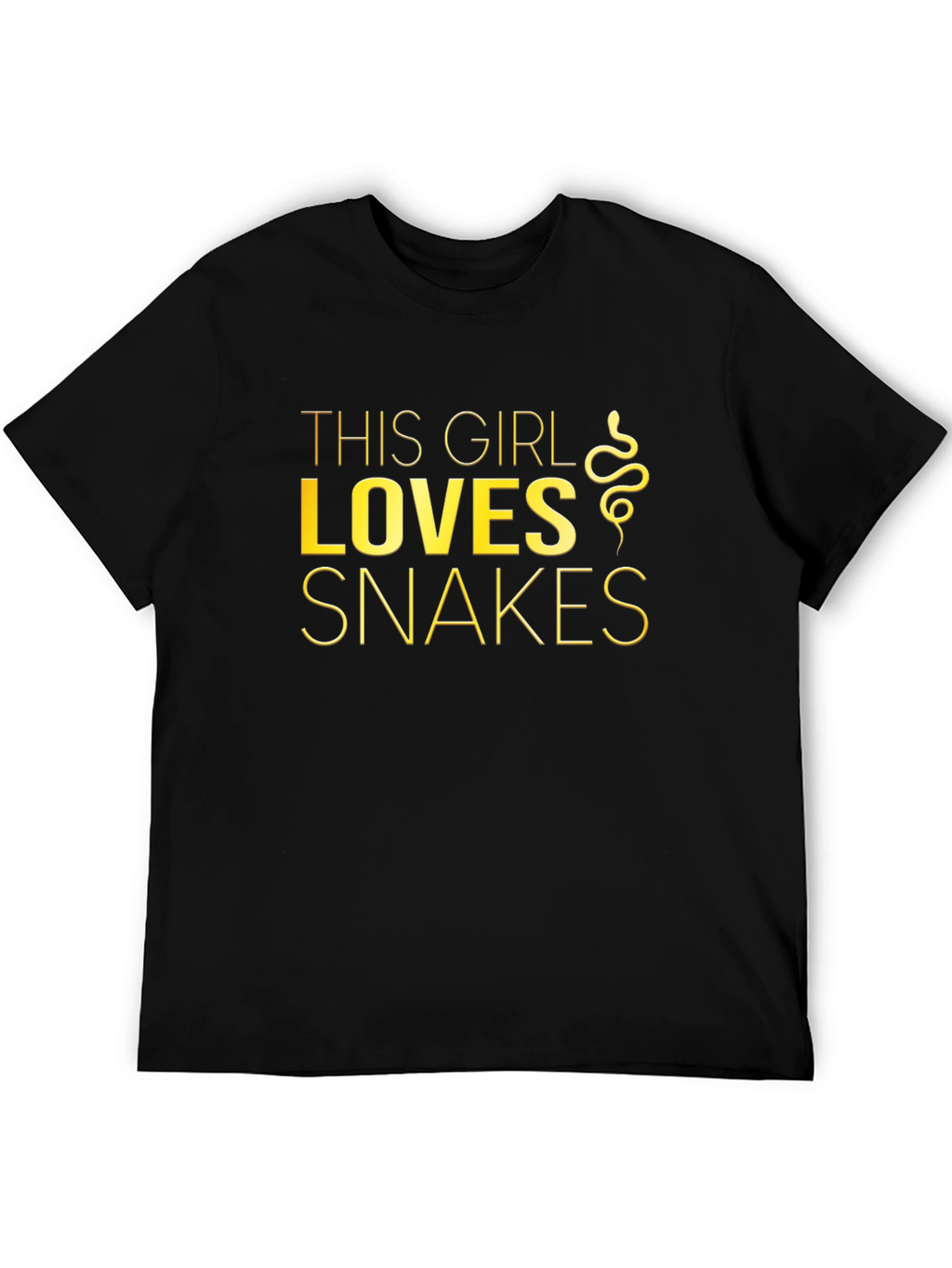 This Girl Loves Snakes T-Shirt - Black