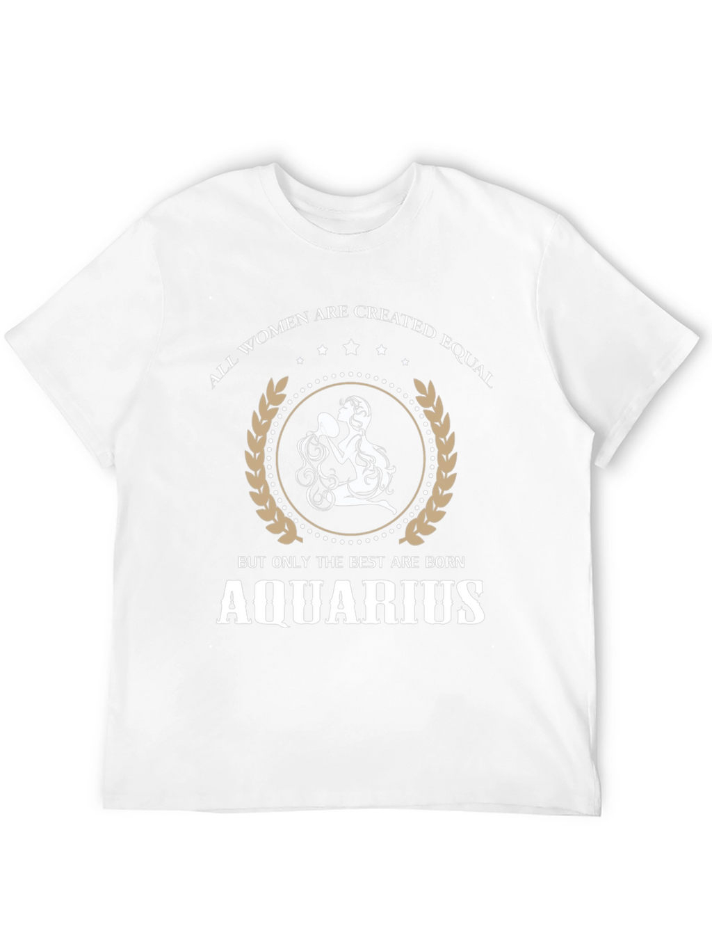 Aquarius Zodiac Womens Graphic Tee - Black