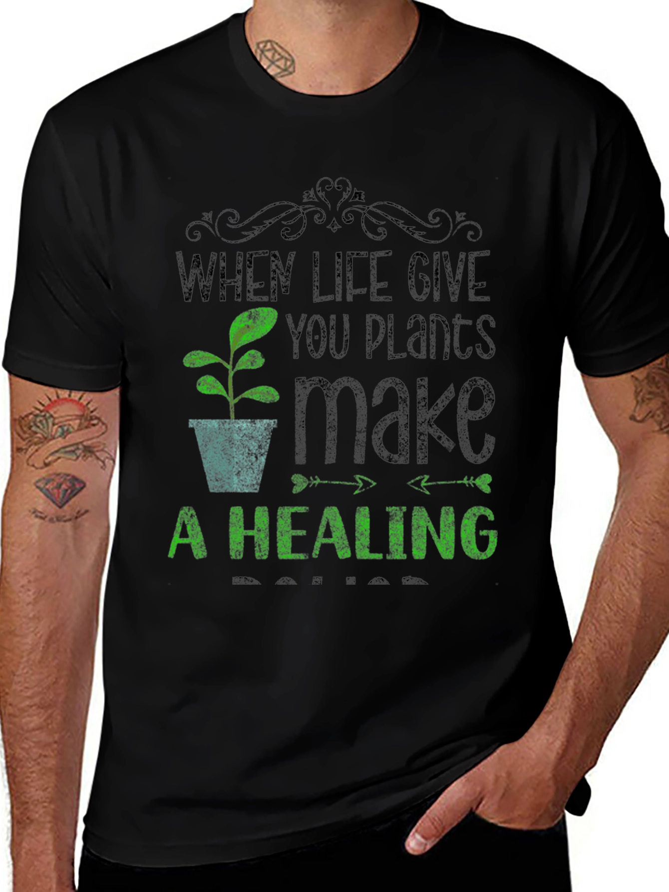 Plant Lover T-Shirt - When Life Gives You Plants