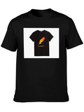 Stylish Black T-Shirt with Feather Graphic