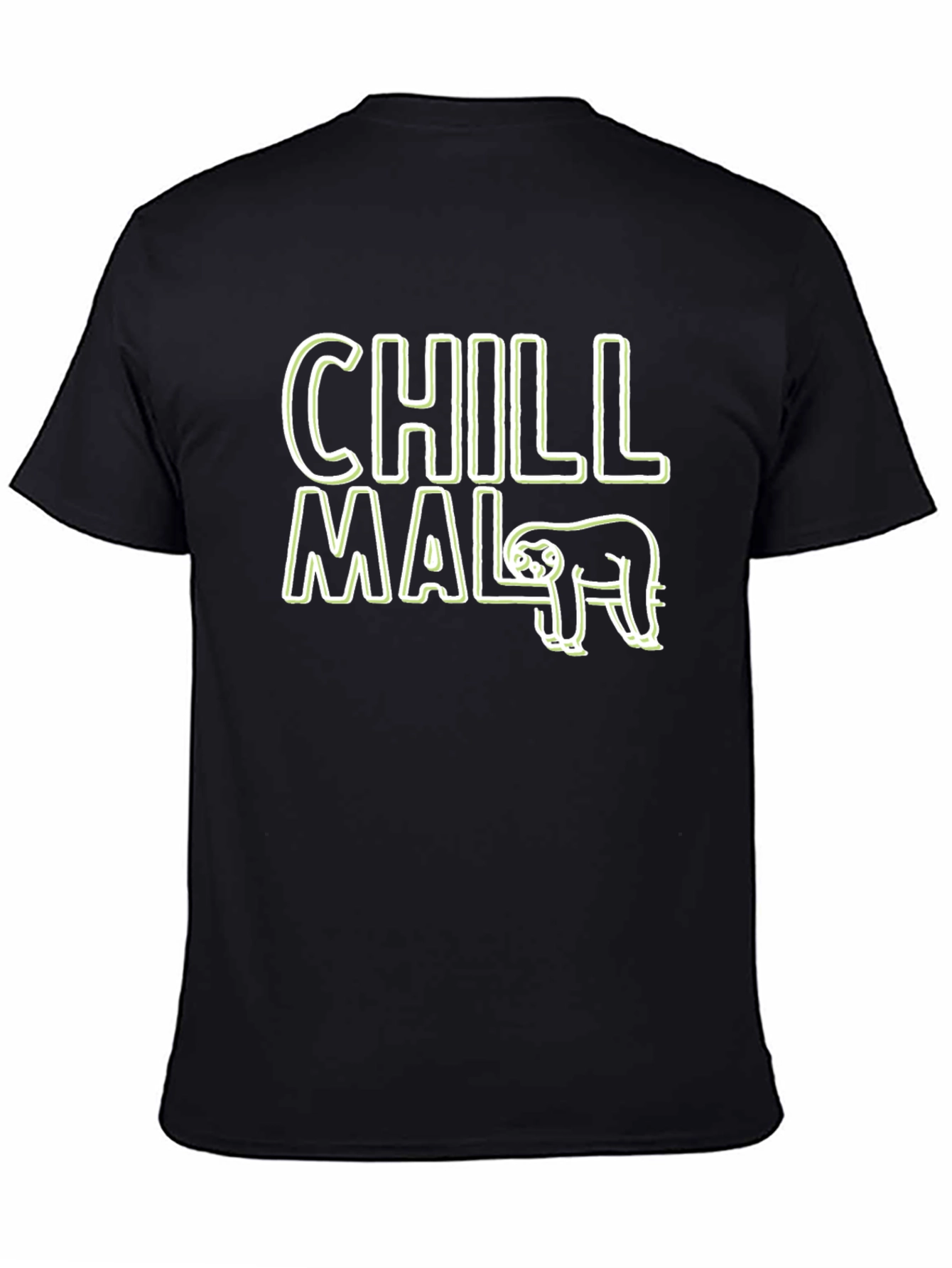 Chill Mal Sloth Graphic Black T-Shirt