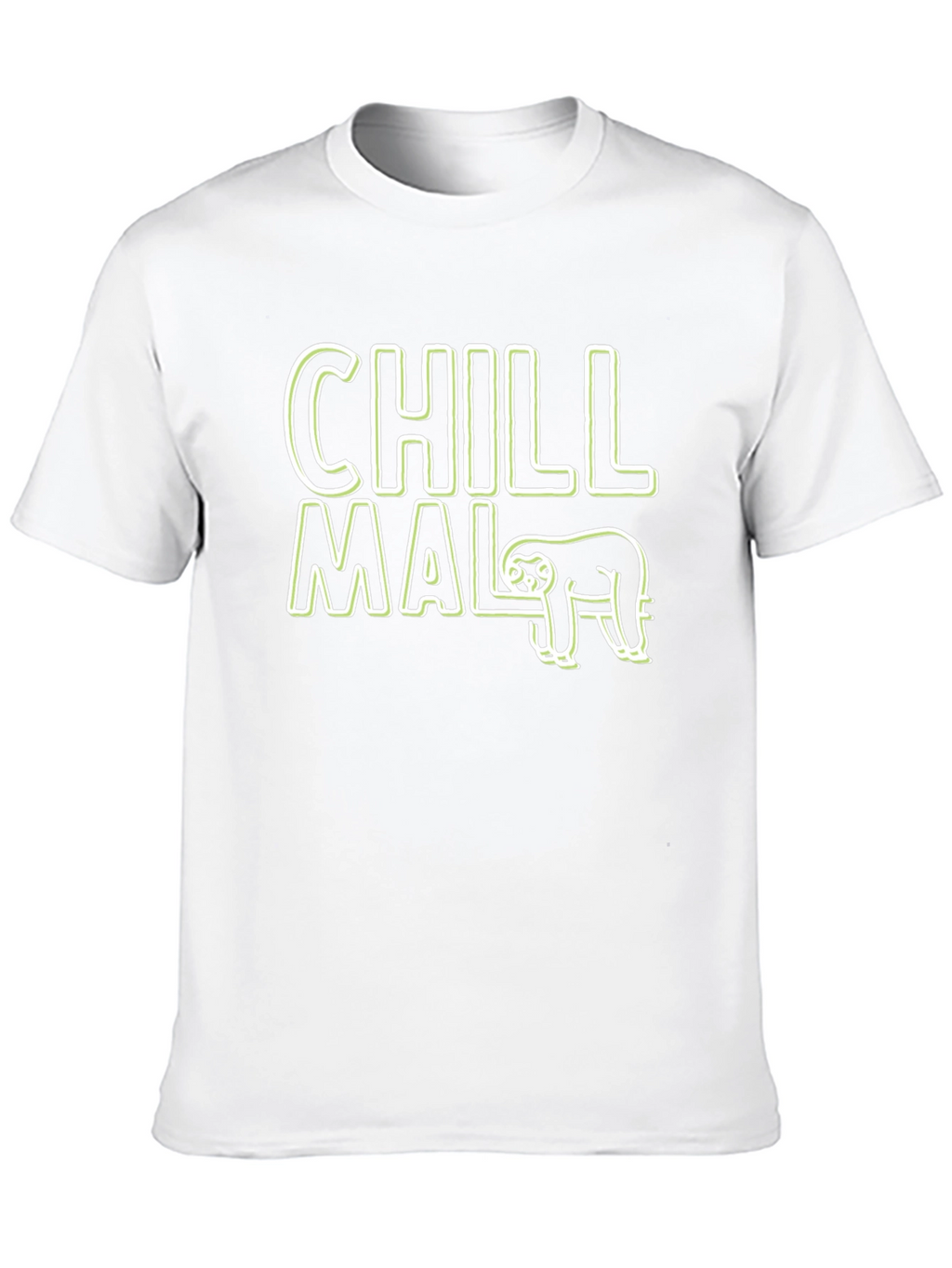 Chill Mal Sloth Graphic Black T-Shirt