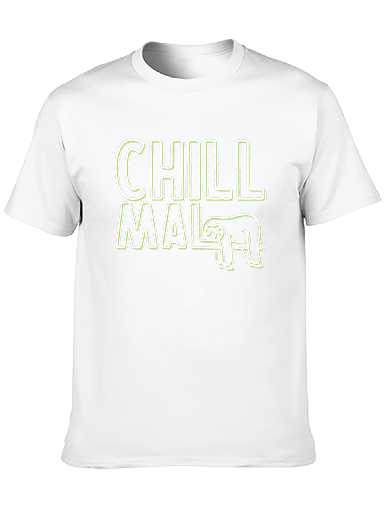 Chill Mal Sloth Graphic Black T-Shirt