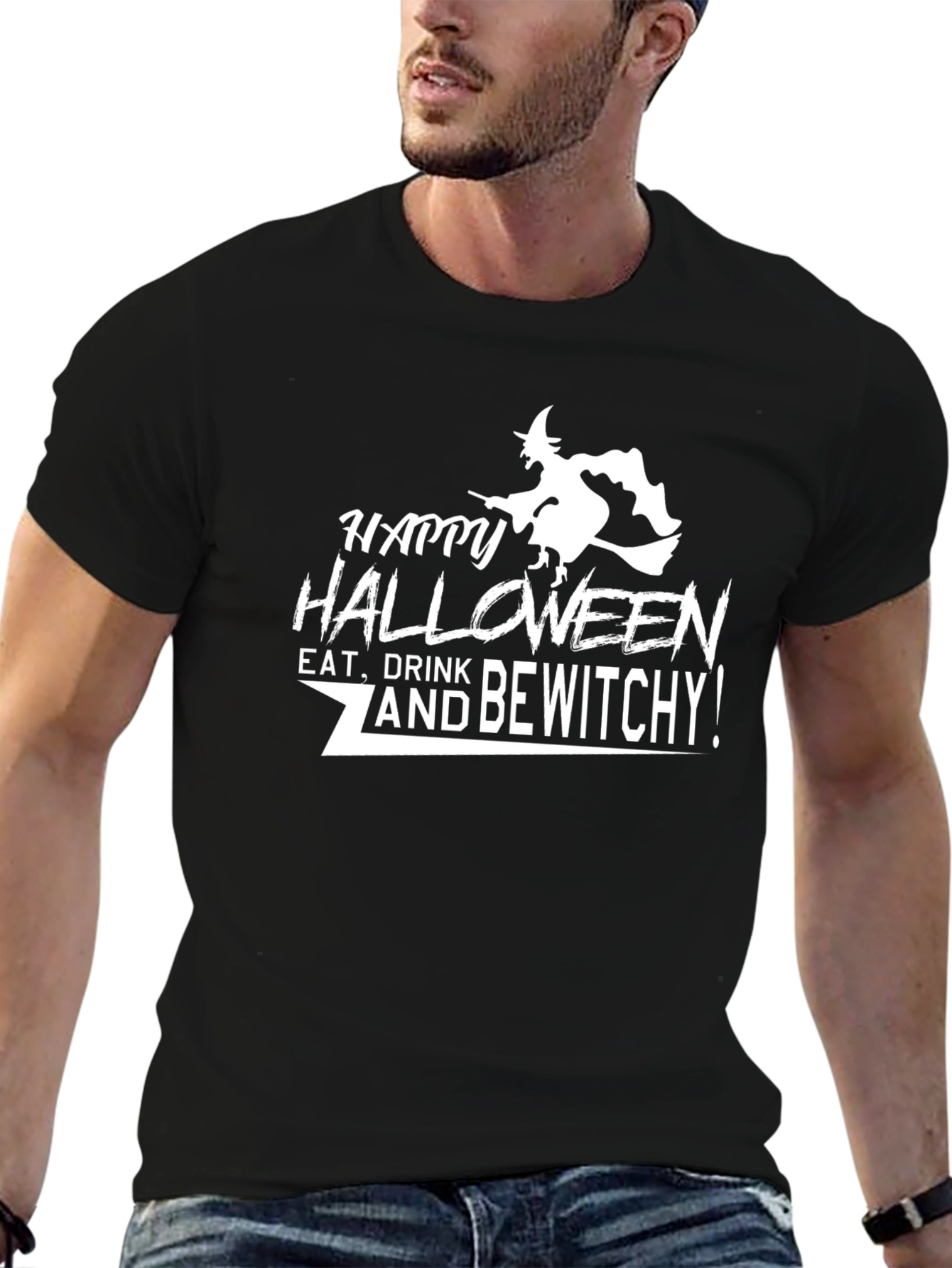 Happy Halloween Witch Graphic T-Shirt