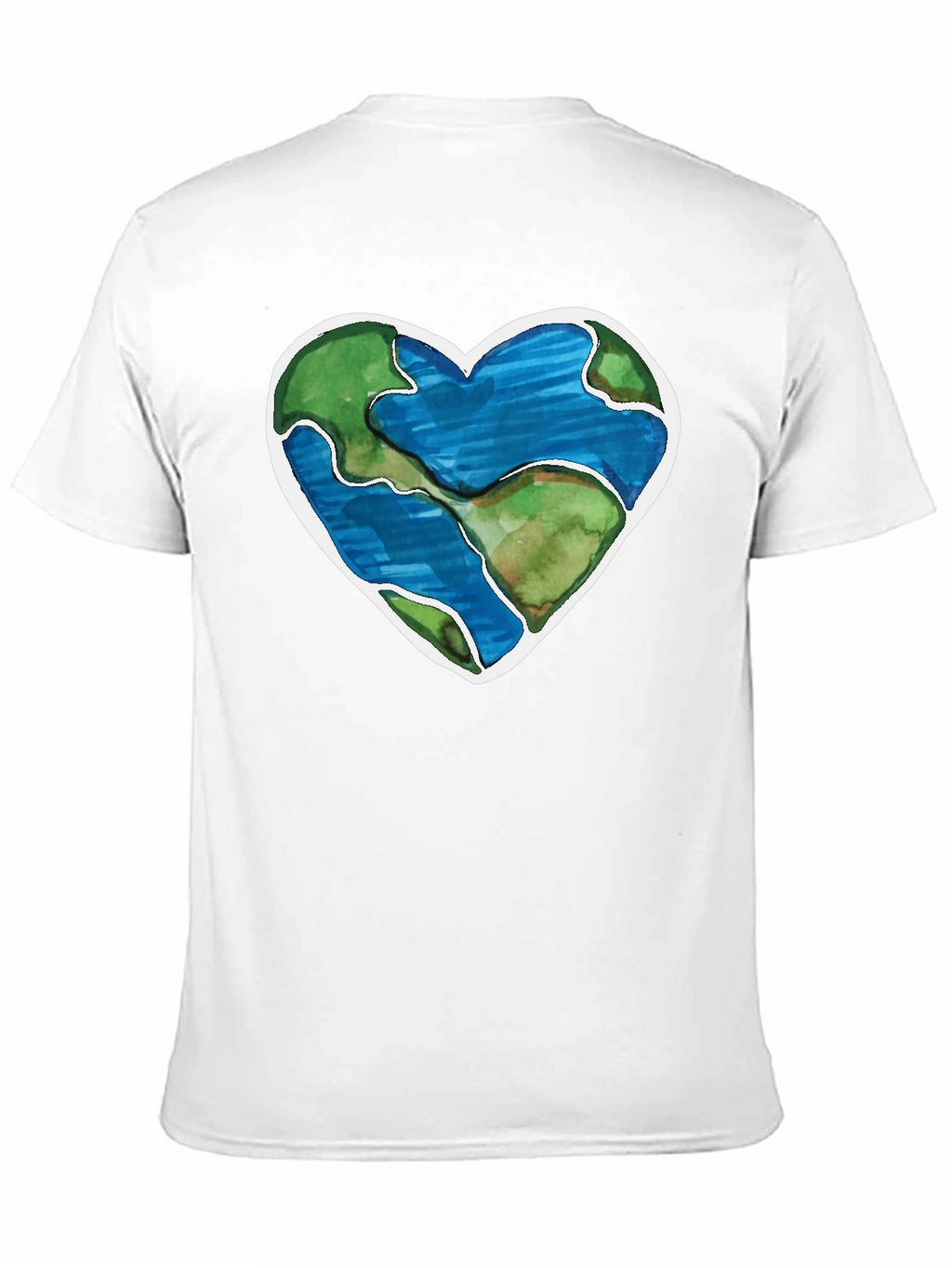 Earth Heart Graphic T-Shirt - Black Crew Neck