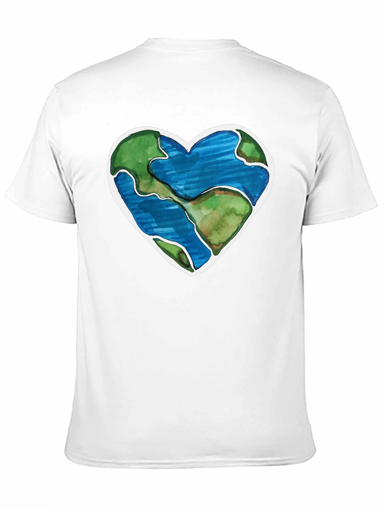Earth Heart Graphic T-Shirt - Black Crew Neck