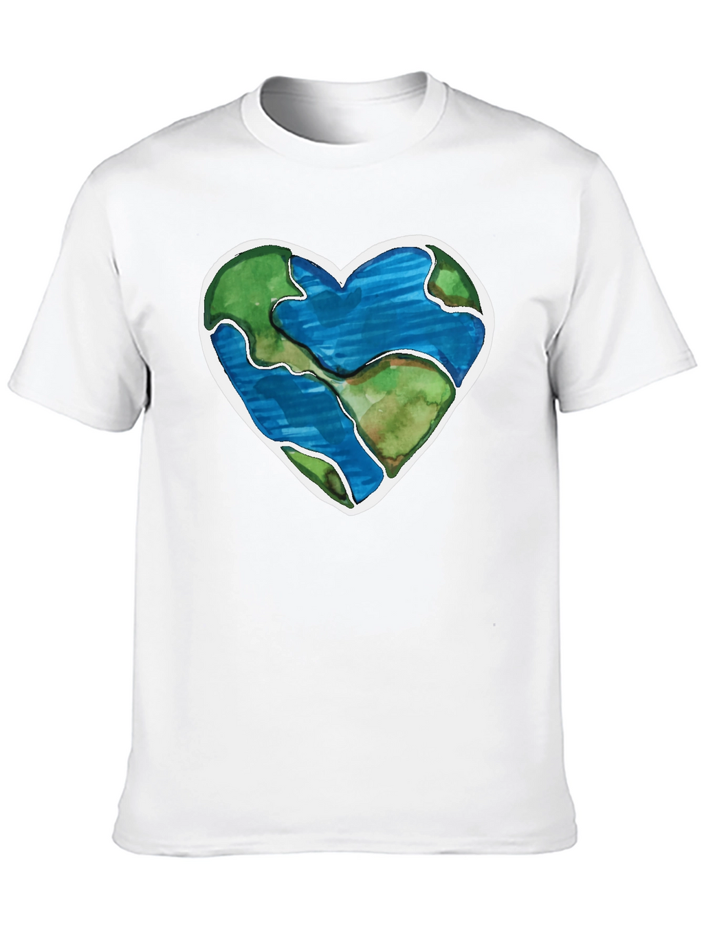 Earth Heart Graphic T-Shirt - Black Crew Neck