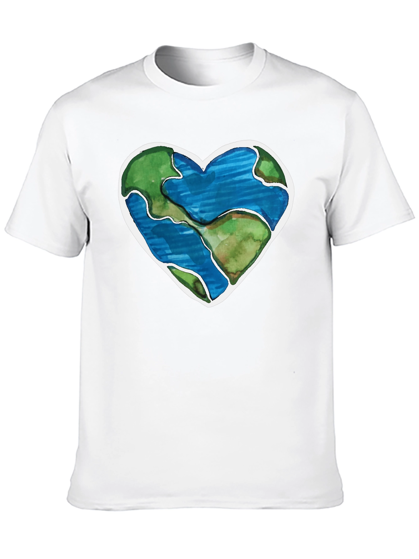Earth Heart Graphic T-Shirt - Black Crew Neck