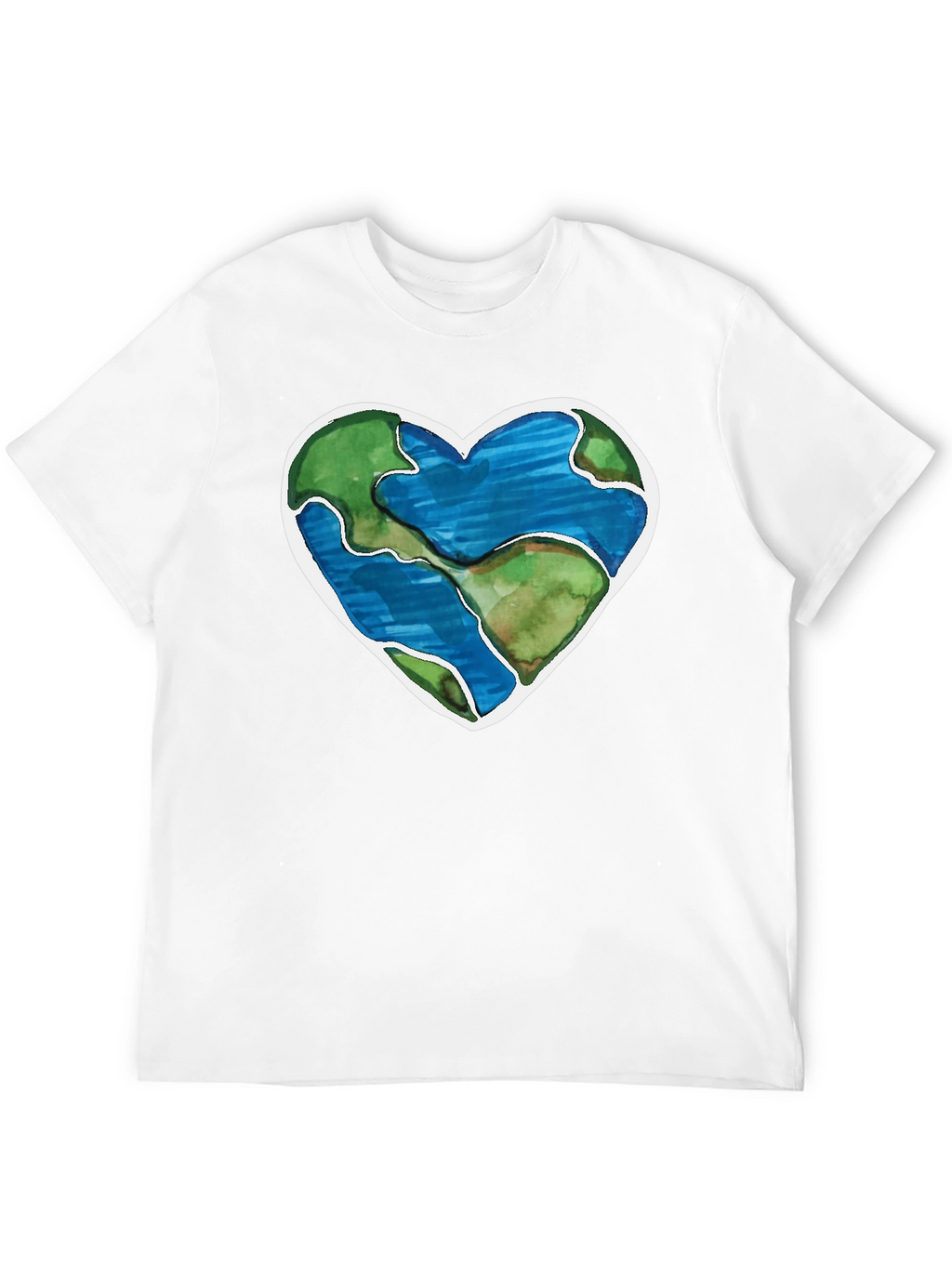 Earth Heart Graphic T-Shirt - Black Crew Neck