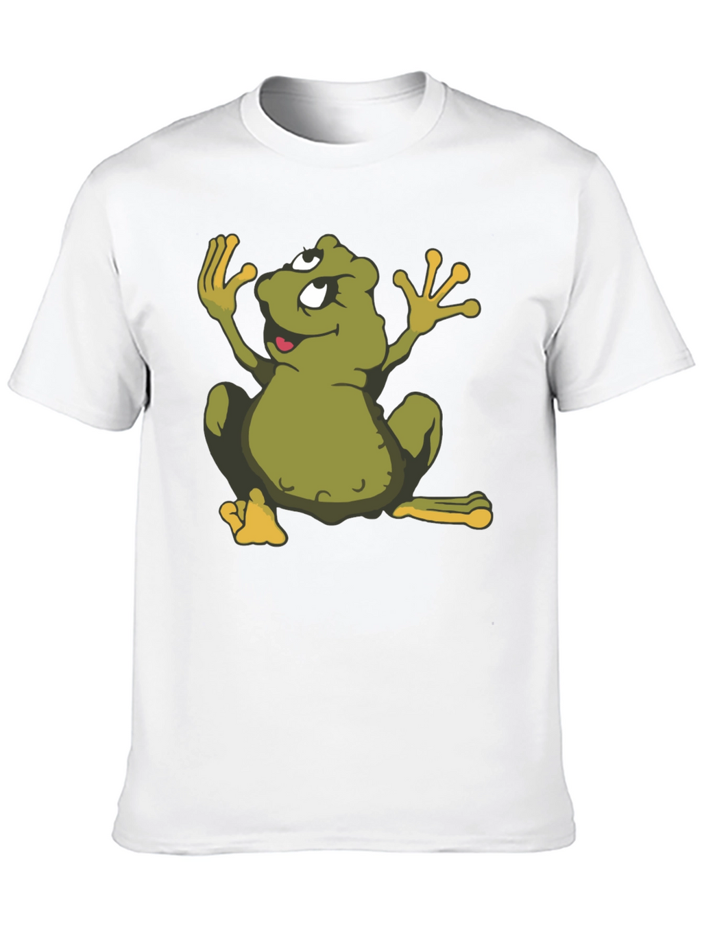Cartoon Frog Black T-Shirt - Funky Graphic Tee