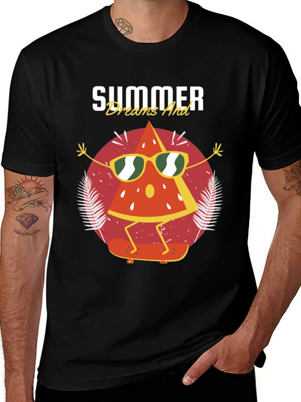 Summer Dreams T-Shirt: Watermelon Skate Design