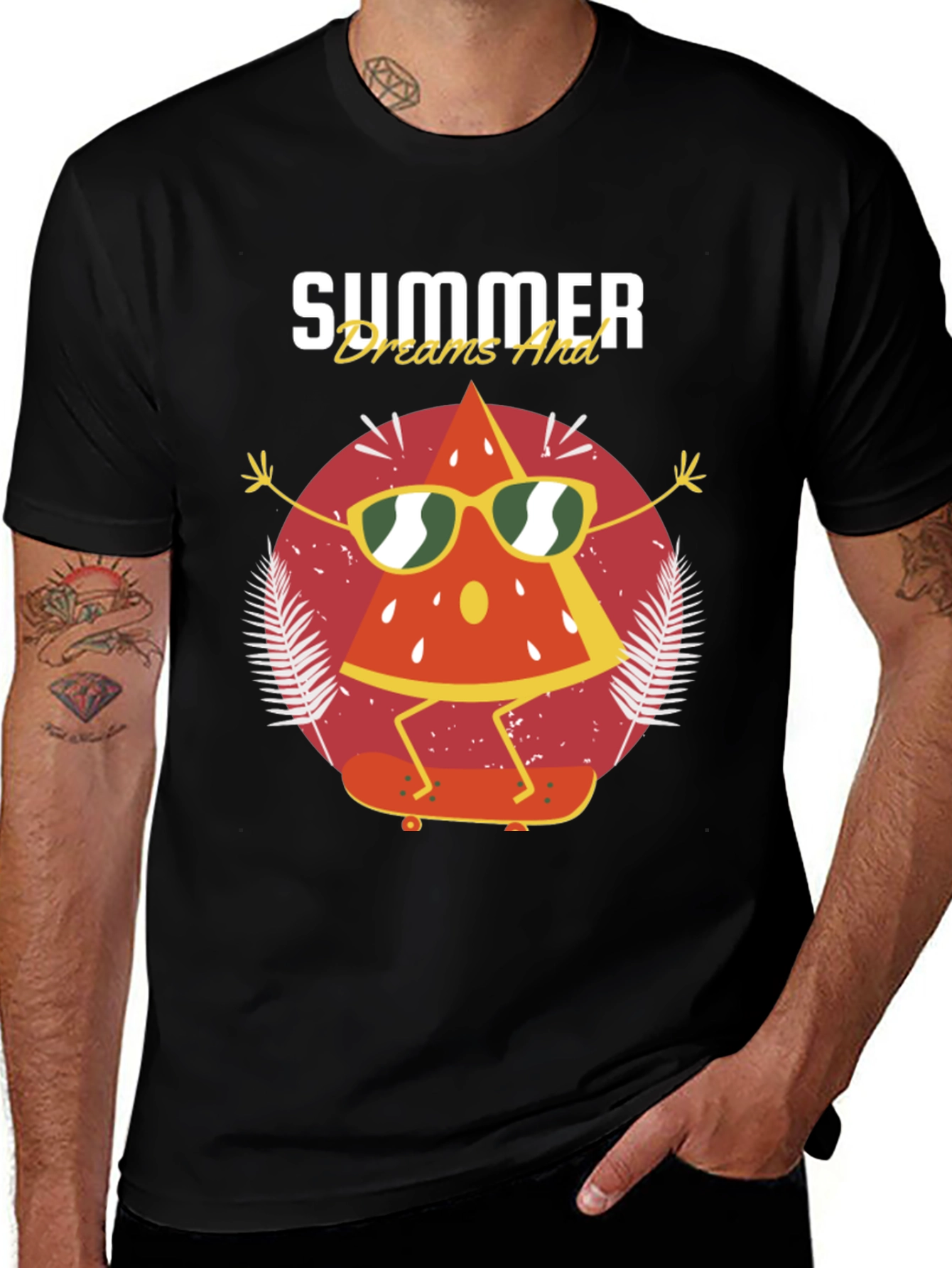 Summer Dreams T-Shirt: Watermelon Skate Design