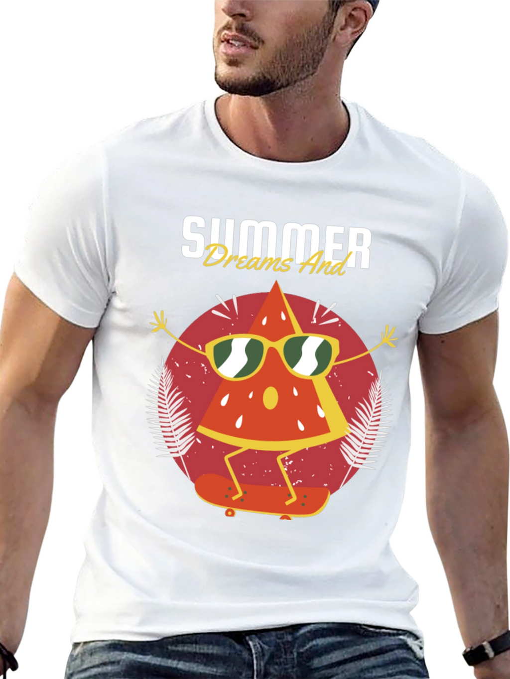 Summer Dreams T-Shirt: Watermelon Skate Design