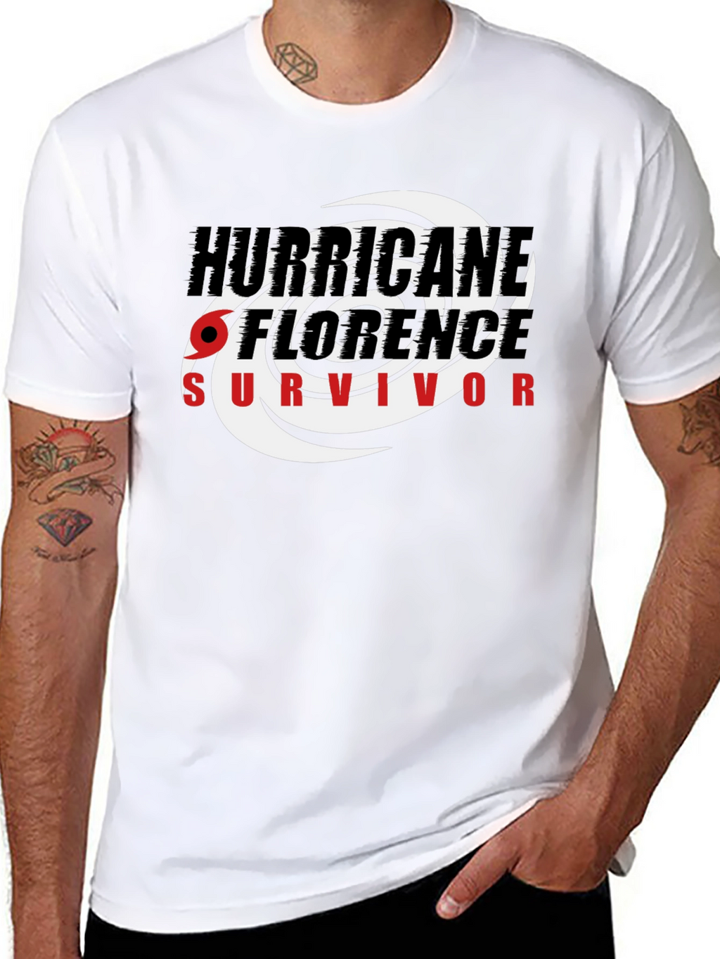Hurricane Florence Survivor Black T-Shirt