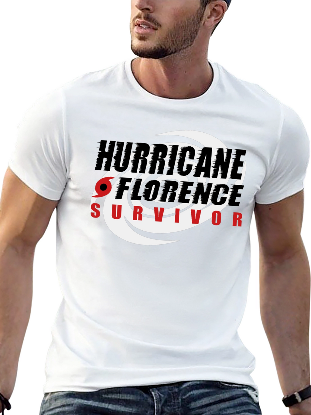 Hurricane Florence Survivor Black T-Shirt