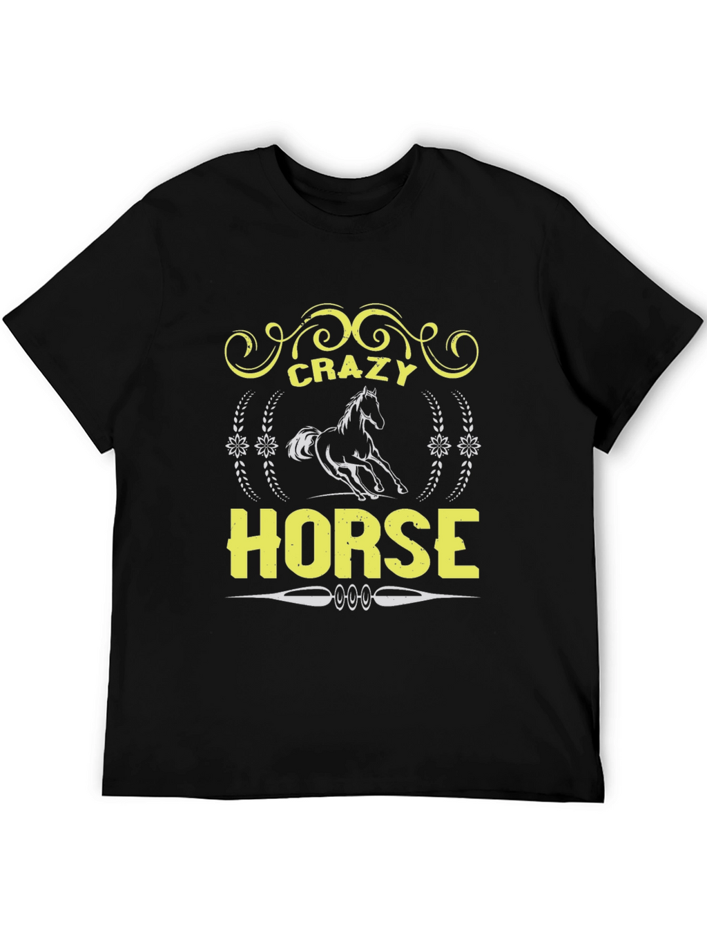 Crazy Horse Graphic Tee - Unisex Black T-Shirt