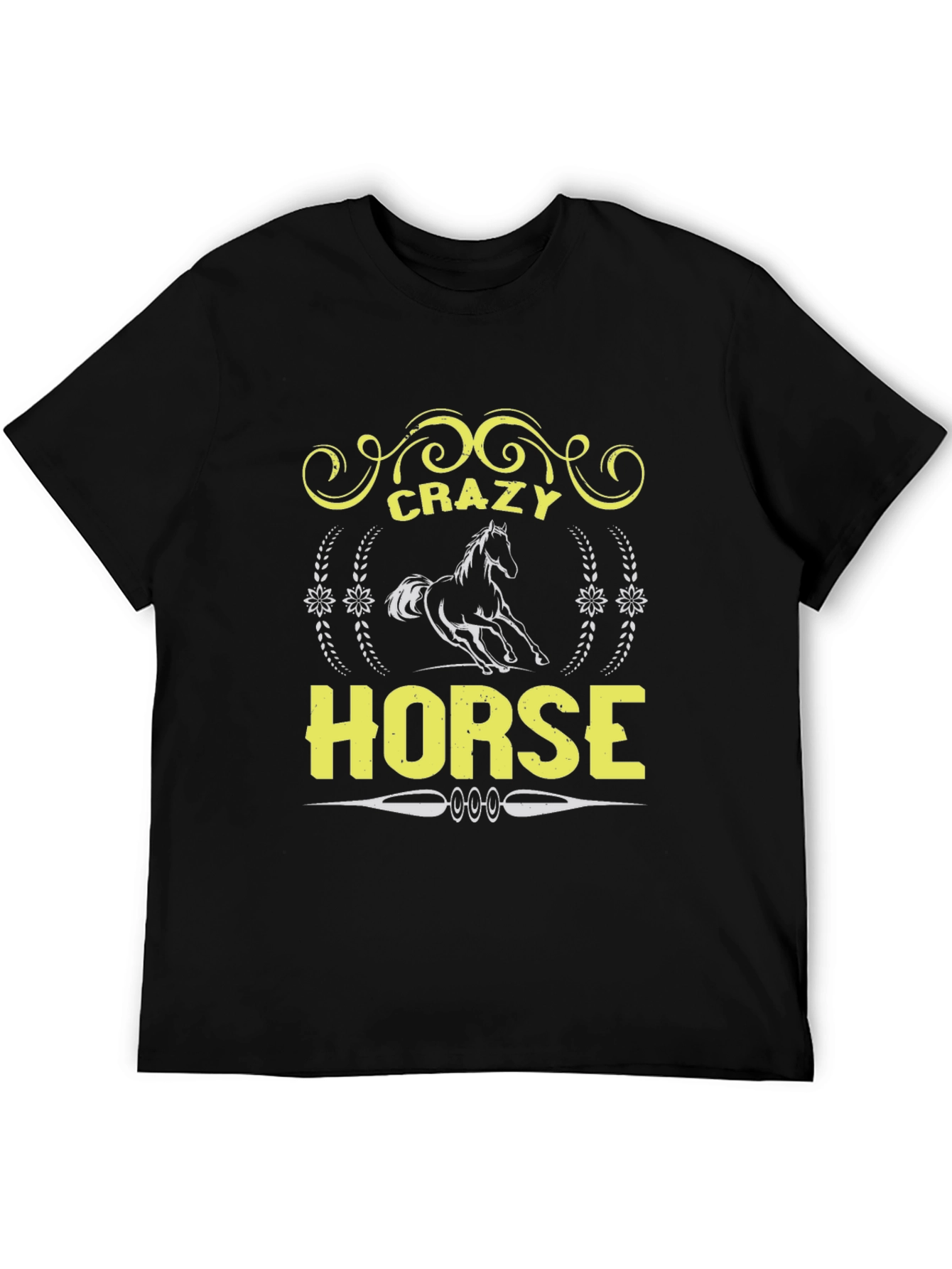 Crazy Horse Graphic Tee - Unisex Black T-Shirt