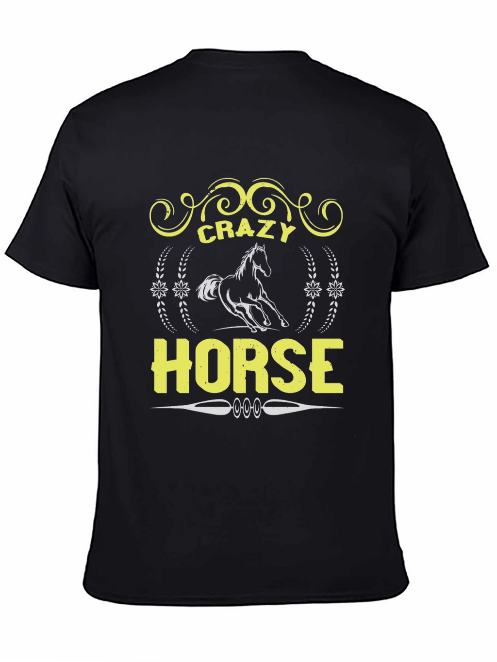 Crazy Horse Graphic Tee - Unisex Black T-Shirt