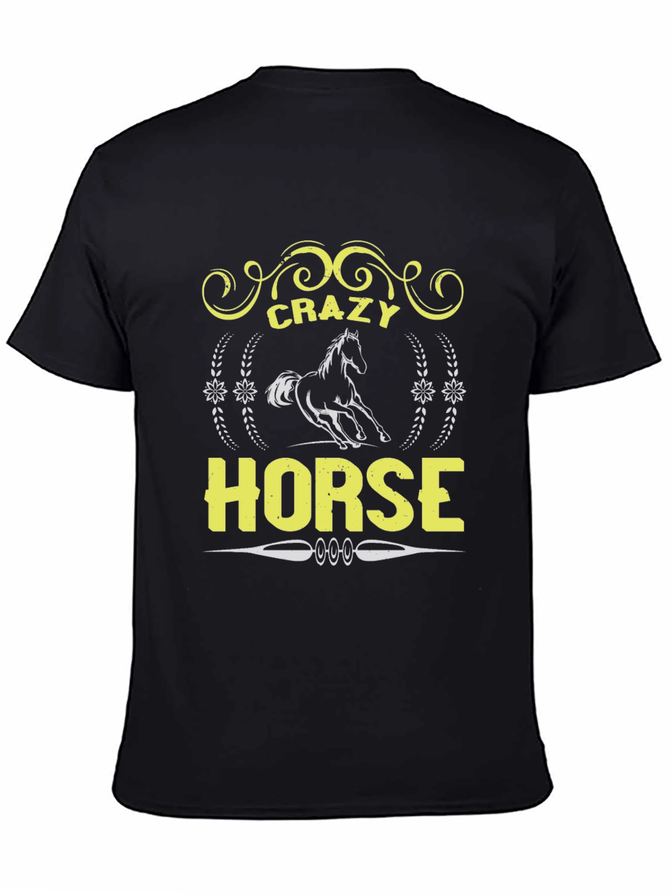 Crazy Horse Graphic Tee - Unisex Black T-Shirt