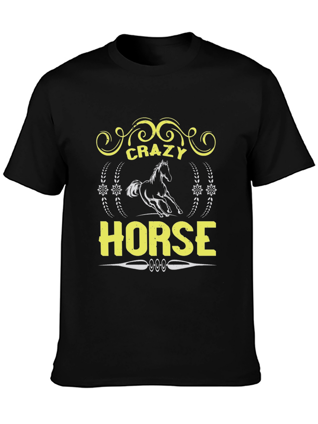 Crazy Horse Graphic Tee - Unisex Black T-Shirt