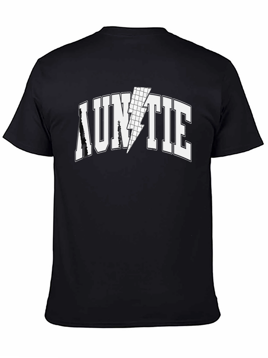 Auntie Lightning Bolt Graphic Tee - Black