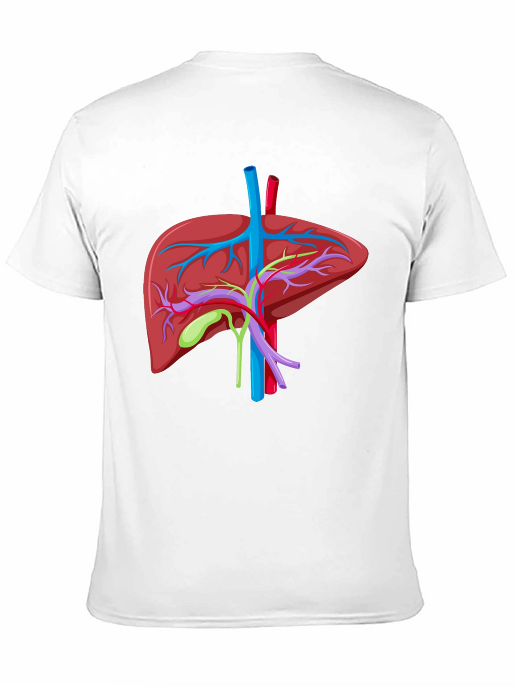 Anatomical Liver Graphic T-Shirt - Black Cotton Tee