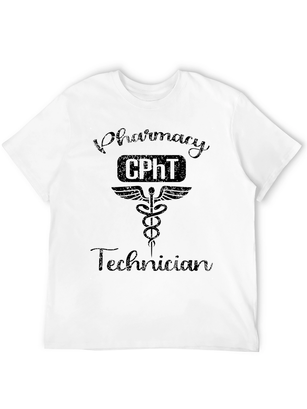 Pharmacy Technician CPhT Caduceus Black T-Shirt