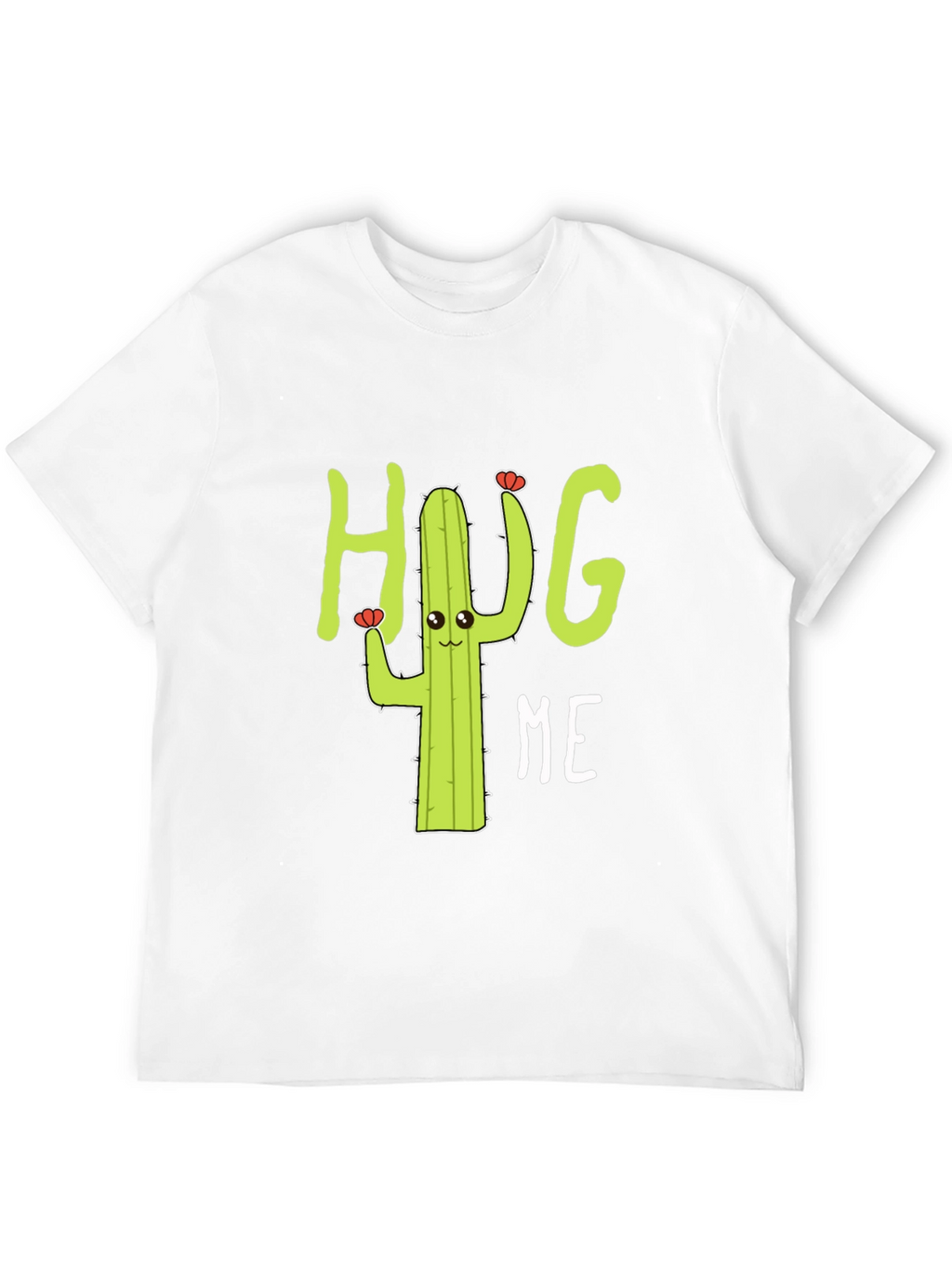 Hug Me Cactus Graphic Tee - Black