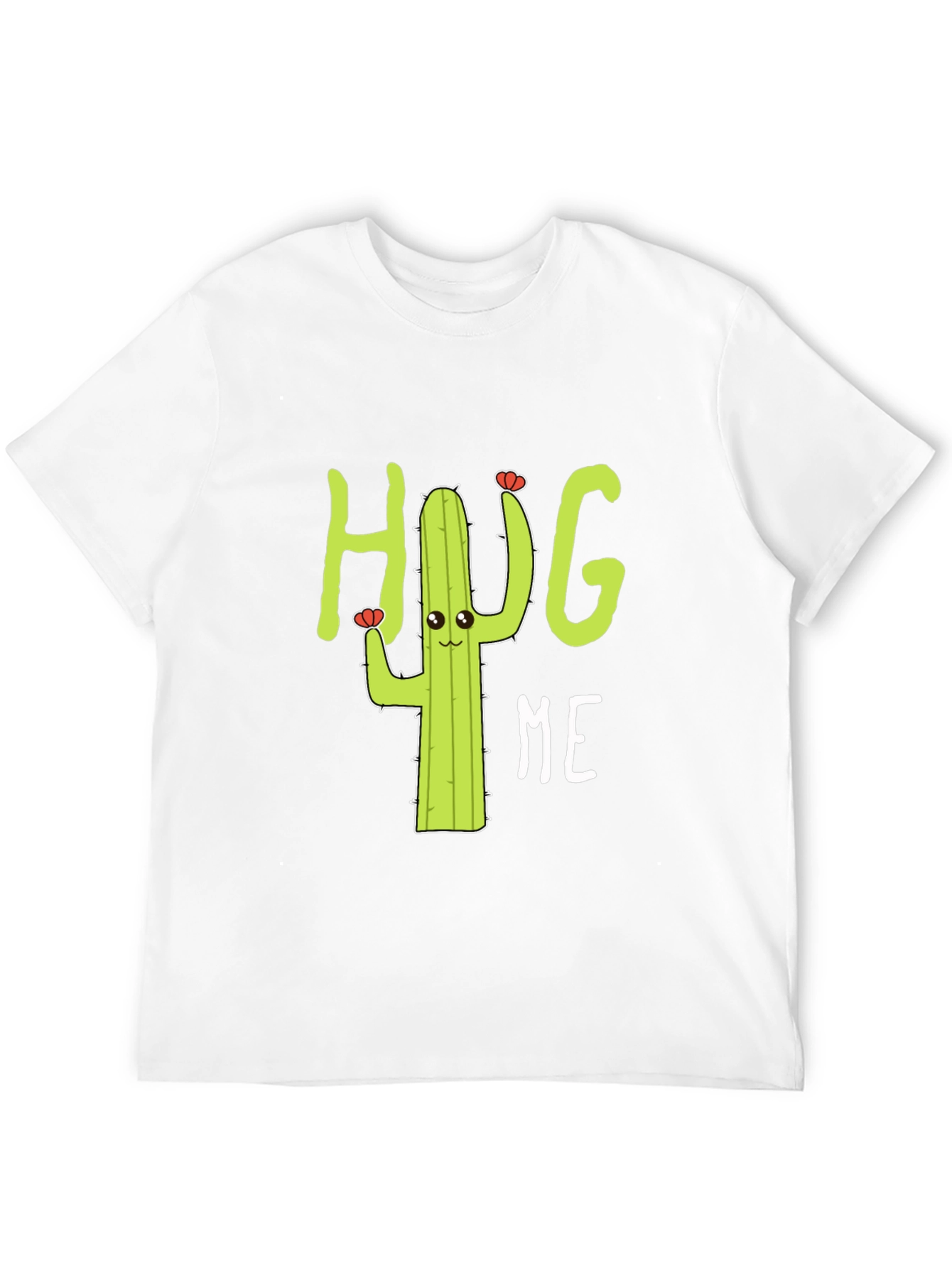 Hug Me Cactus Graphic Tee - Black