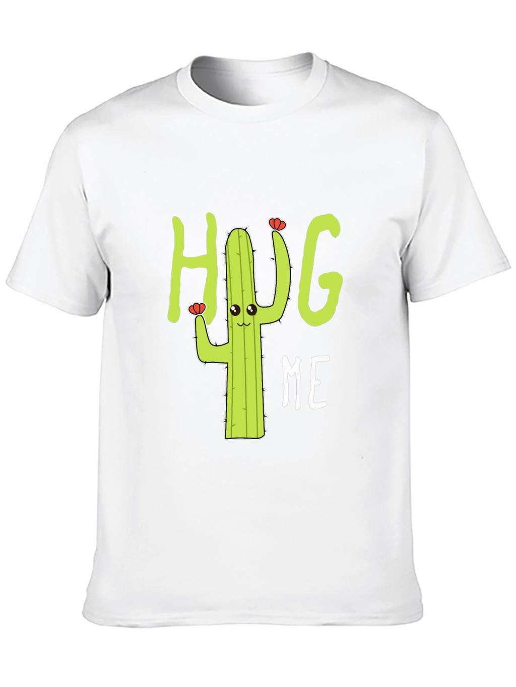 Hug Me Cactus Graphic Tee - Black