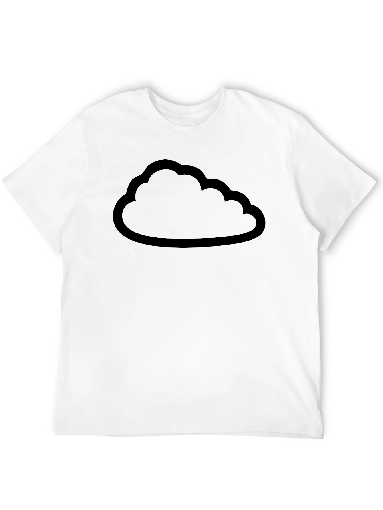 Cloud Outline Graphic Tee - Unisex Black T-Shirt