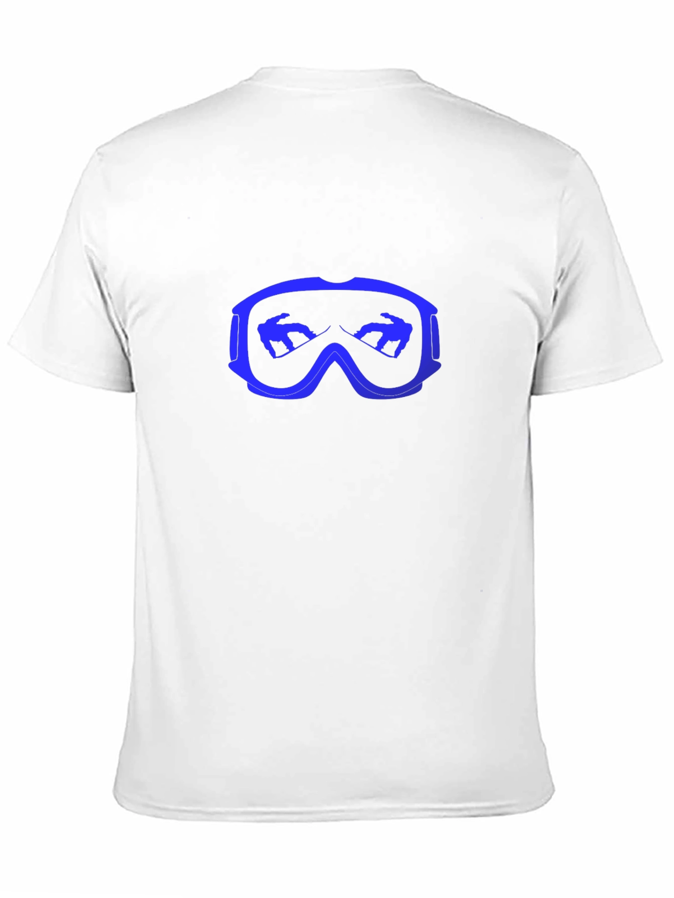 Cool Blue Ski Goggles Graphic Black T-Shirt
