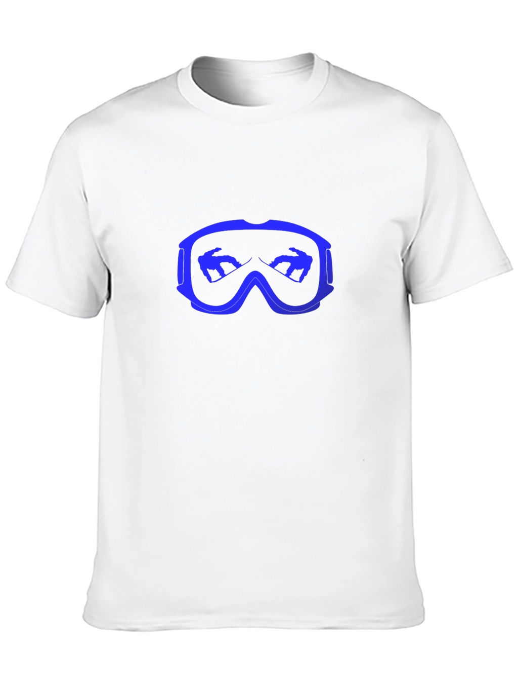Cool Blue Ski Goggles Graphic Black T-Shirt