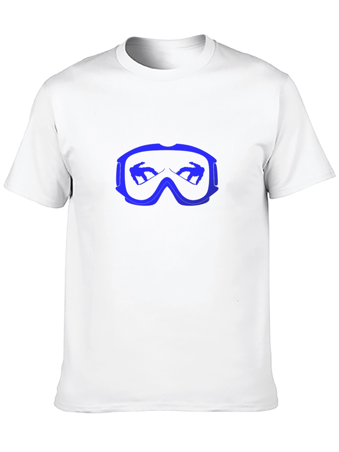 Cool Blue Ski Goggles Graphic Black T-Shirt