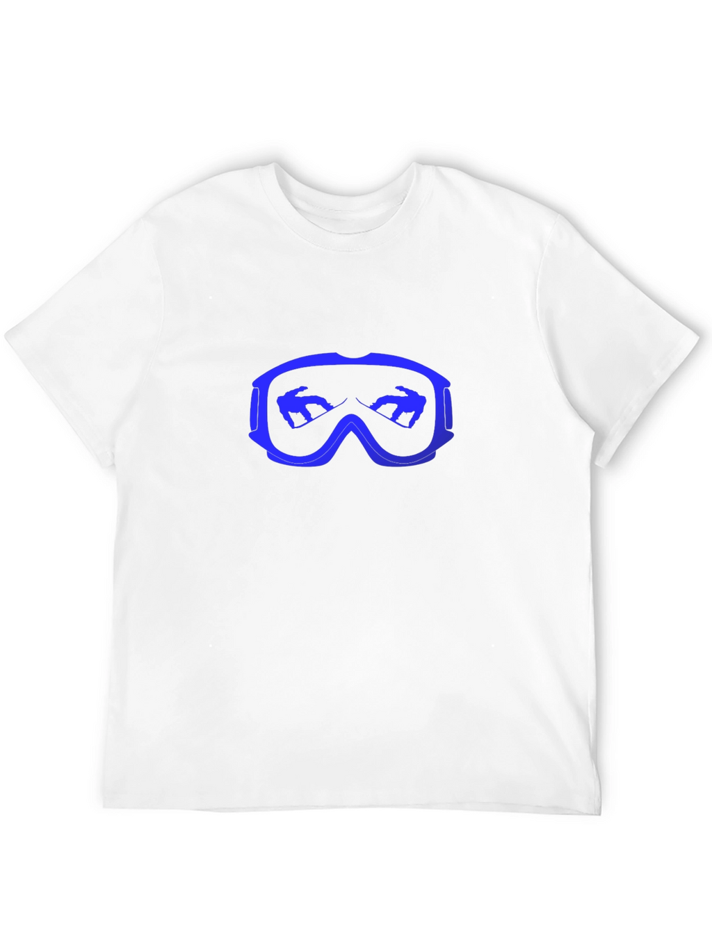 Cool Blue Ski Goggles Graphic Black T-Shirt
