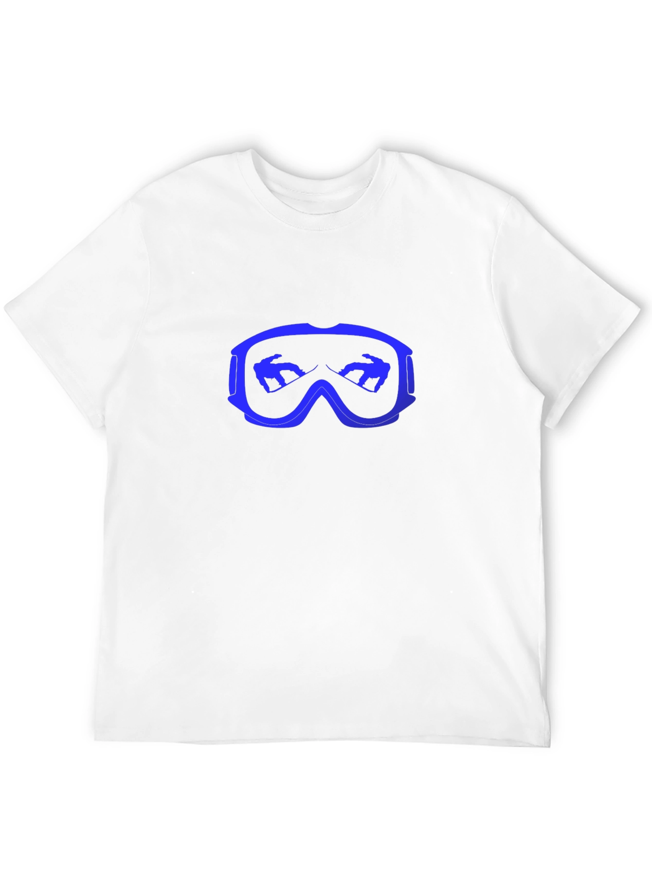 Cool Blue Ski Goggles Graphic Black T-Shirt
