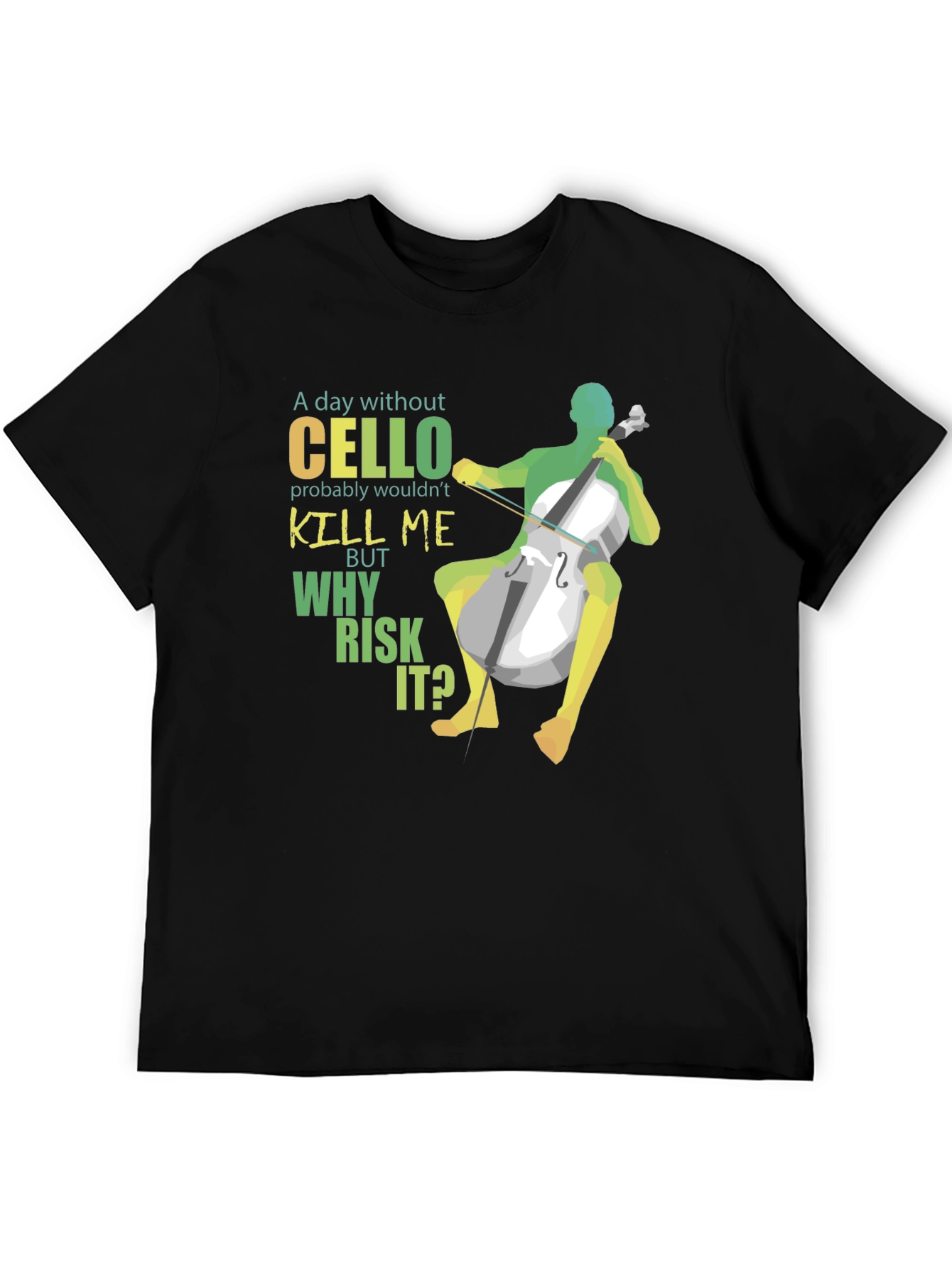 Cello Player Graphic Tee - Music Lover T-Shirt